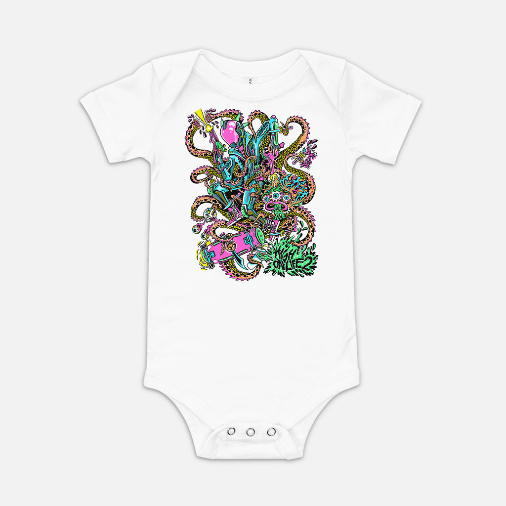 "THE GANG'S ALL HERE" BABY ONESIE