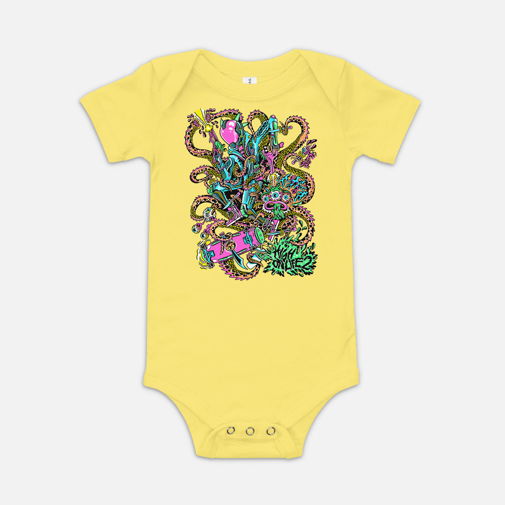 "THE GANG'S ALL HERE" BABY ONESIE