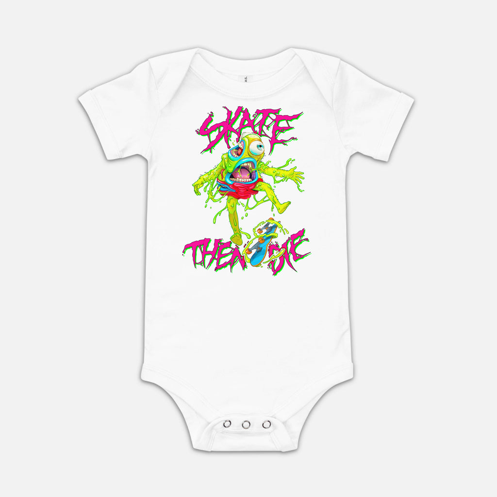 SKATE THEN DIE BABY ONESIE